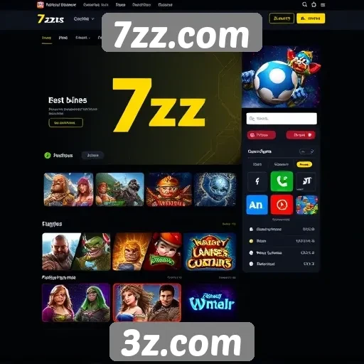 Interface e usabilidade do site 7zz.com para jogadores